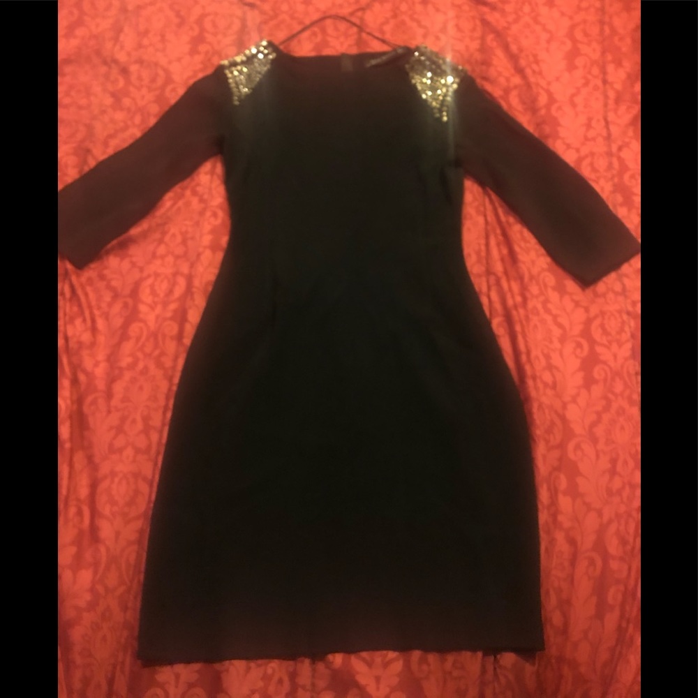 Zara black dress with Diamond shoulders